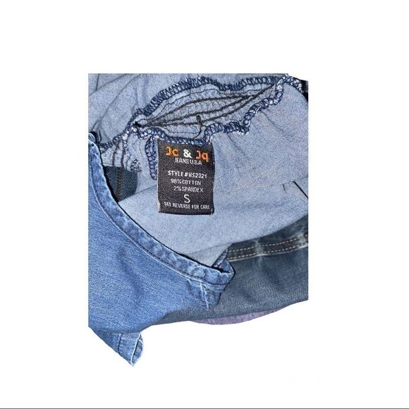 Jc & Jq Premium Denim Shorts Romper With Hood - Picture 4 of 4